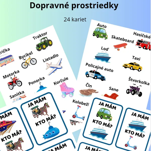 Ja mám, kto má? - Dopravné prostriedky