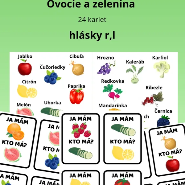 Ja mám, kto má? - Ovocie a zelenina