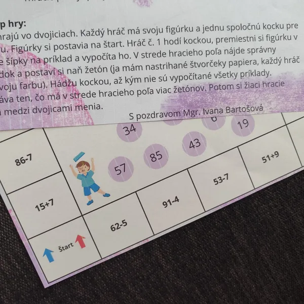 Hra sčítanie a odčítanie do 100 s prechodom cez 10