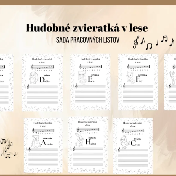 Hudobné zvieratká v lese 