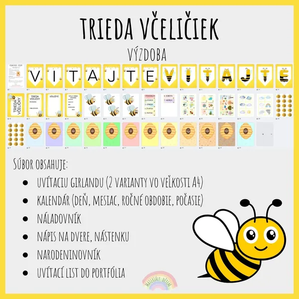 Výzdoba triedy Včeličiek