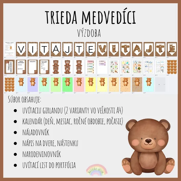 Výzdoba triedy - Medvedíci