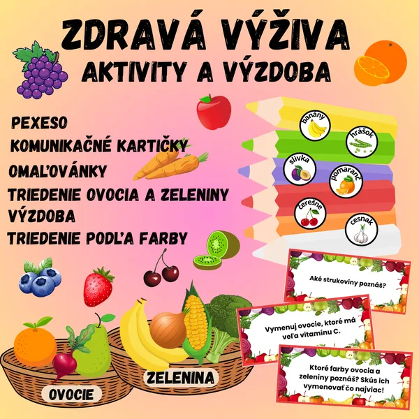 Zdravá výživa aktivity - ovocie a zelenina