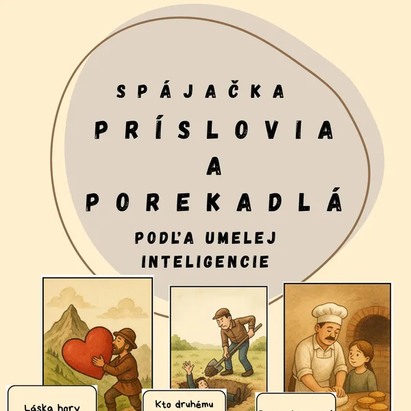 Spájačka príslovia a porekadlá pomocou umelej inteligencie