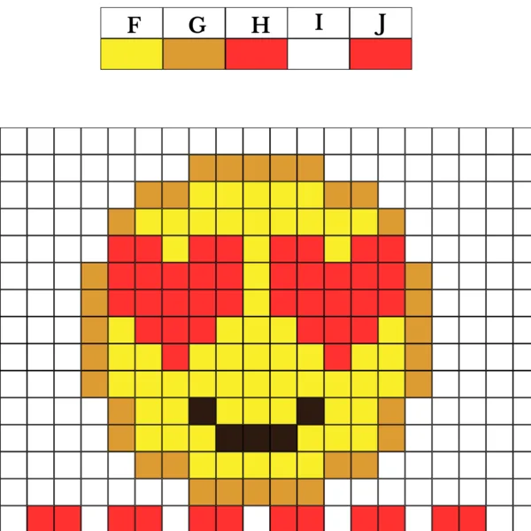 PIXELMATIKA - Deliteľnosť 2,4,5 a 10 - smajlík srdce