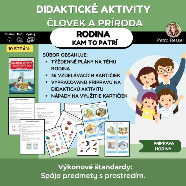 RODINA - Príprava hodiny: ČLOVEK A PRÍRODA (KAM TO PATRÍ)