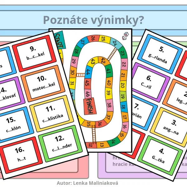 Spoločenská hra- Poznáš výnimky? (2.ročník)
