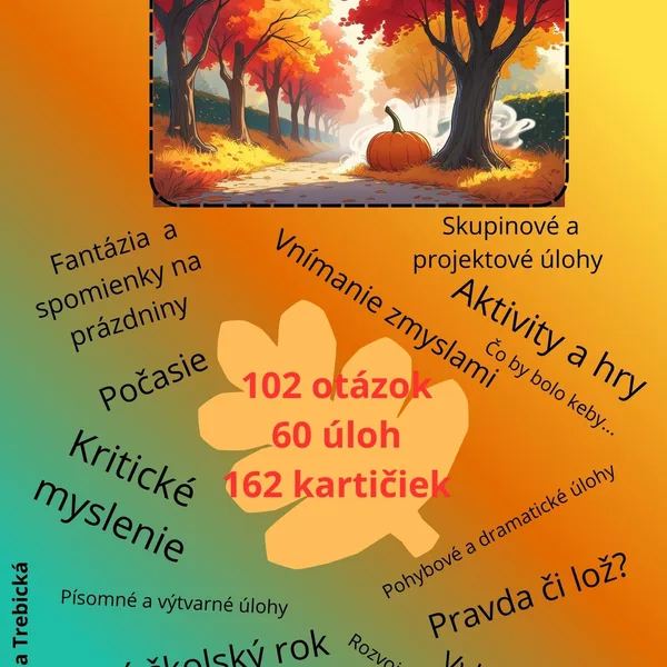 Komunikačné kartičky s úlohami- jeseň