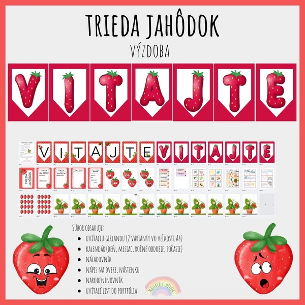 Výzdoba triedy - Jahôdky