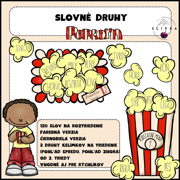 Slovné druhy - Popcorn