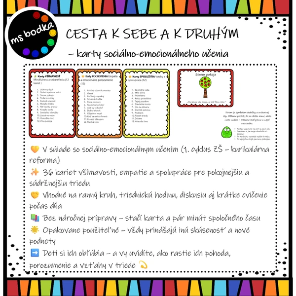  Cesta k sebe a k druhým – karty sociálno-emocionálneho učenia