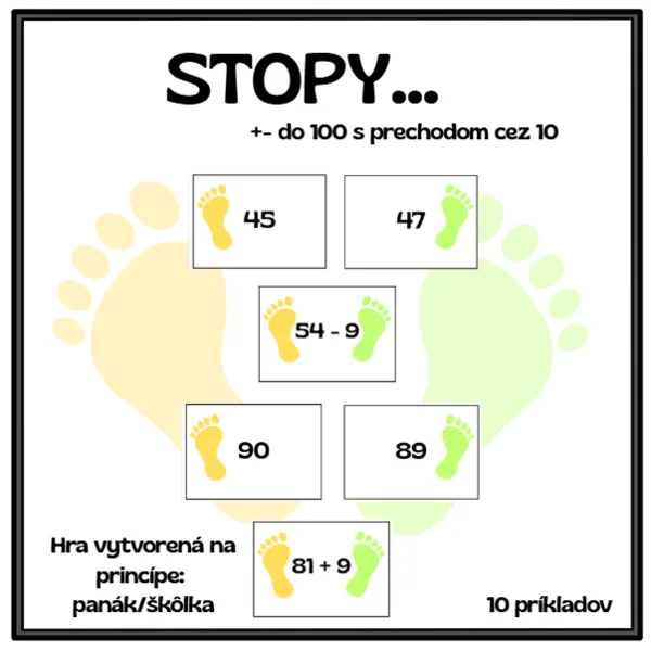 STOPY (+- do 100 s prechodom cez 10)