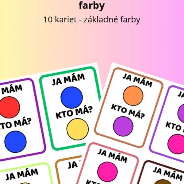 Ja mám, kto má? - Farby