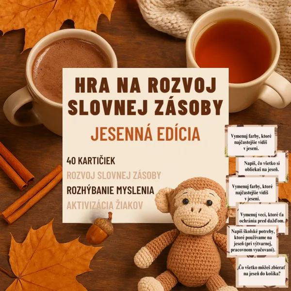 ROZVOJ SLOVNEJ ZÁSOBY / Brain Break / karty / kartičky / jeseň	