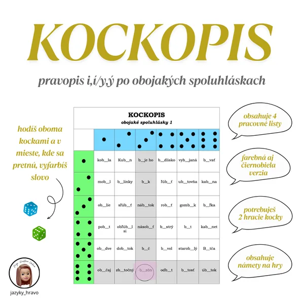 KOCKOPIS - obojaké spoluhlásky