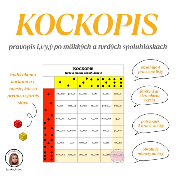 KOCKOPIS - tvrdé a mäkké spoluhlásky