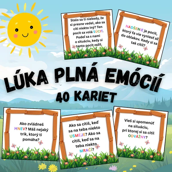 Lúka plná emócií - emočné kartičky/ranný kruh