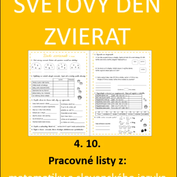 SVETOVÝ DEŇ ZVIERAT v 4. triede - 4. 10.