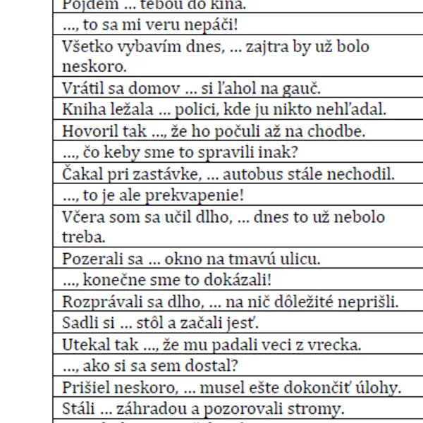Lov na neohybné slovné druhy