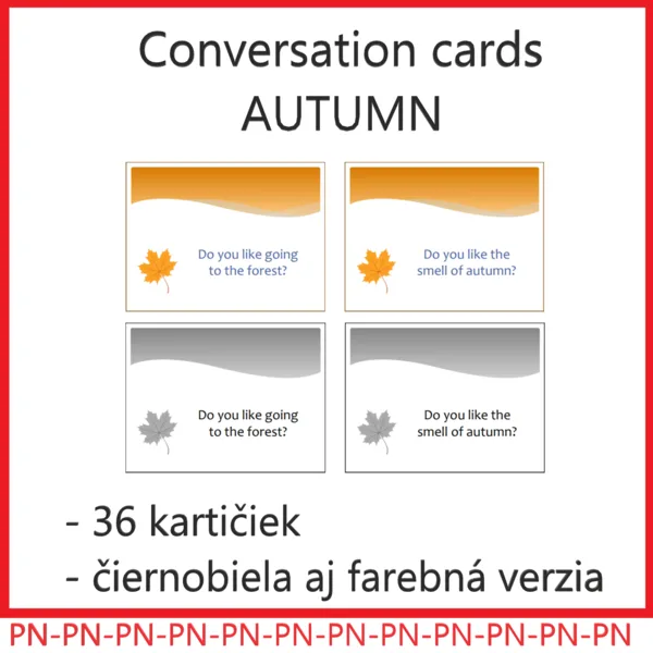 Conversation cards - AUTUMN
