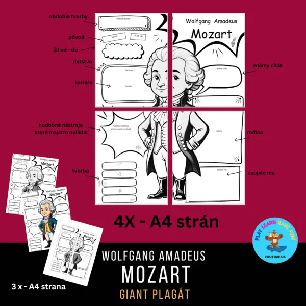 W.A.Mozart - giant plagát