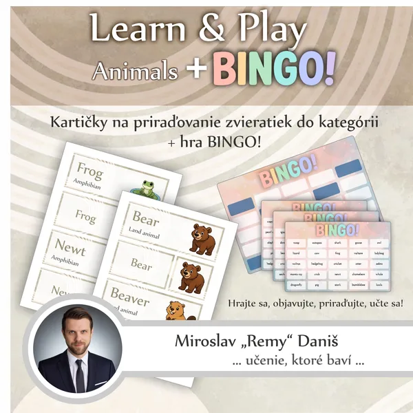 Learn & Play - Animals + BINGO! (Komplet)