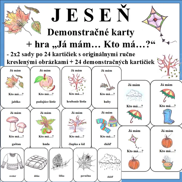 JESEŇ – hra a demonstračné karty