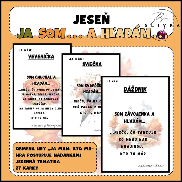 JESEŇ Ja som... a hľadám...