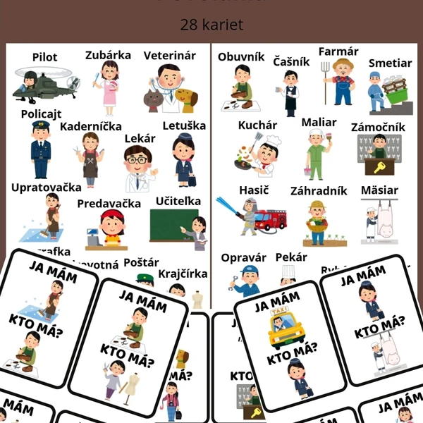 Ja mám, kto má? - Povolania