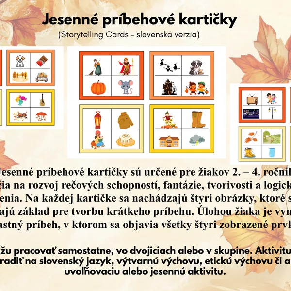 Jesenné príbehové kartičky (Storytelling cards- slovenská verzia) 