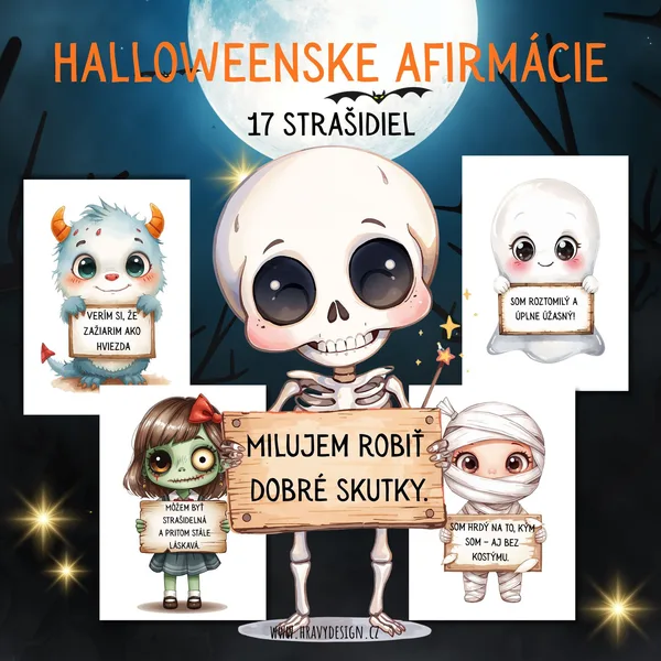 Halloweenska výzdoba – Afirmácie pre deti