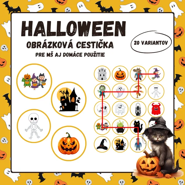 Halloween – obrázková cestička