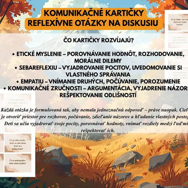 Komunikačné kartičky- reflexívne otázky na diskusiu 
