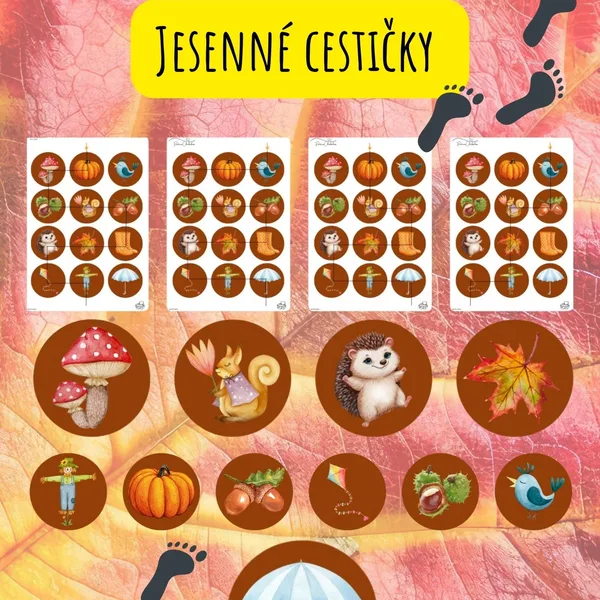 Jesenná postrehová hra / jesenné cestičky