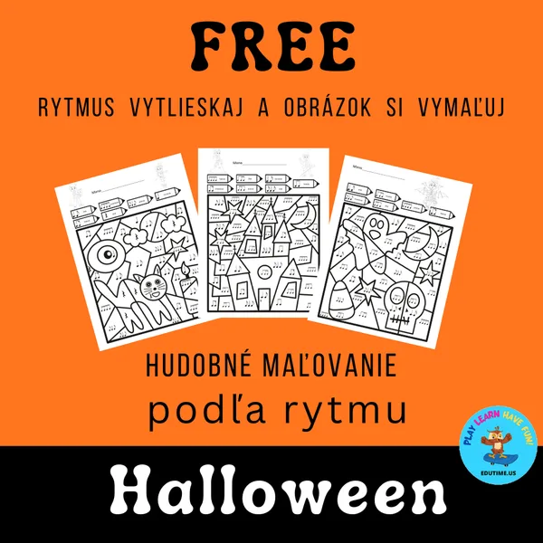Hudobné maľovanie podľa rytmu - Halloween