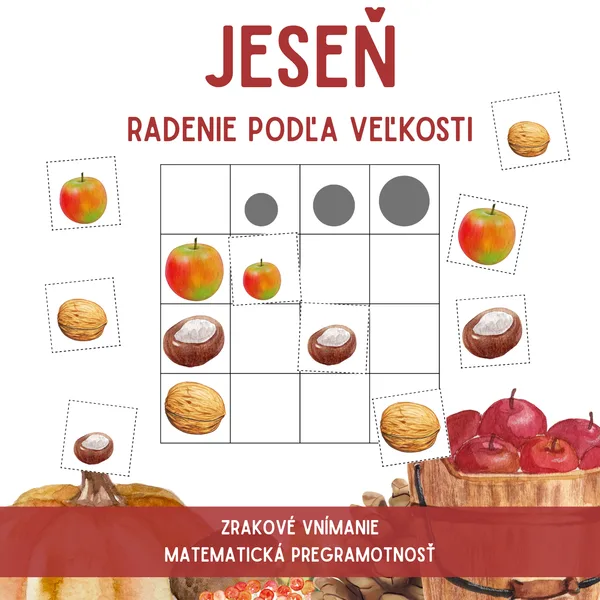 JESEŇ - radenie podľa veľkosti