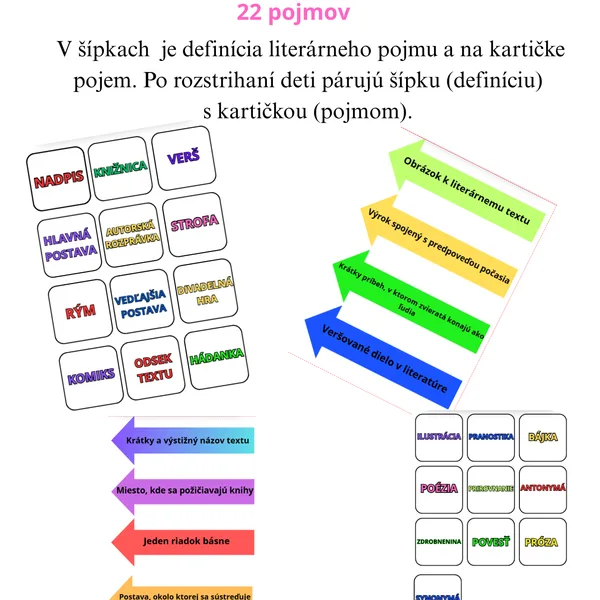 Literárne pojmy 3.-4.ročník