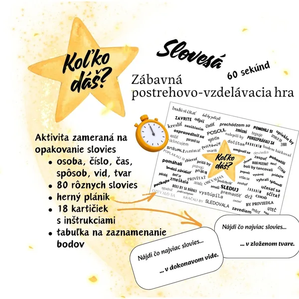 Slovesá - Koľko dáš? 