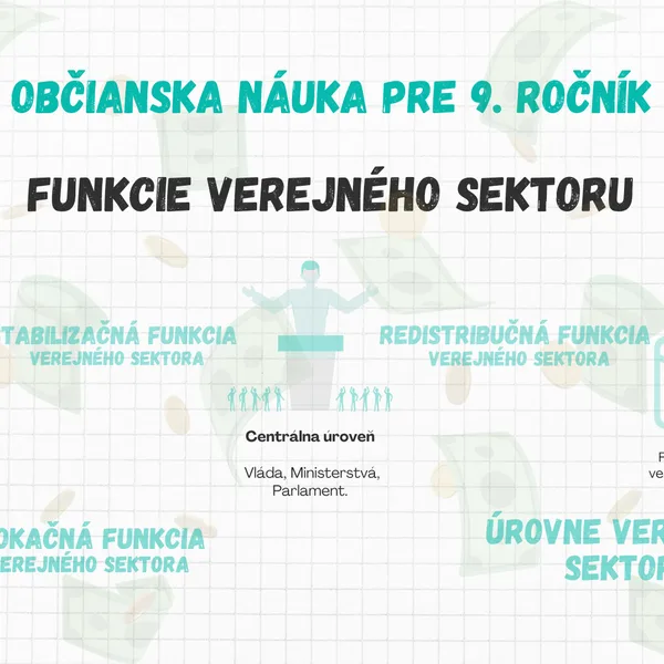 📚Občianska náuka pre 9. ročník ZŠ - FUNKCIE VEREJNÉHO SEKTORU