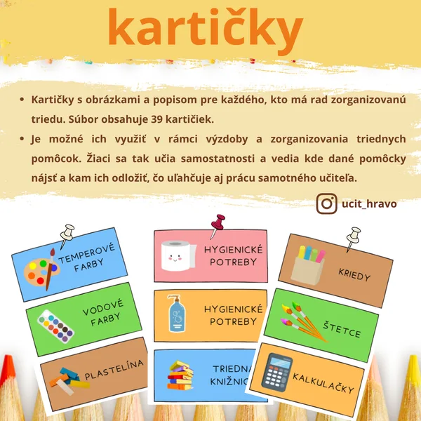Organizačné kartičky