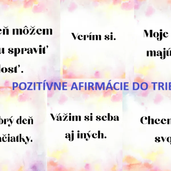 Nástenka - Pozitívne afirmácie