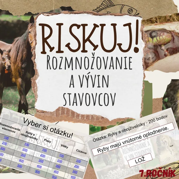 RISKUJ! - Rozmnožovanie a vývin stavovcov