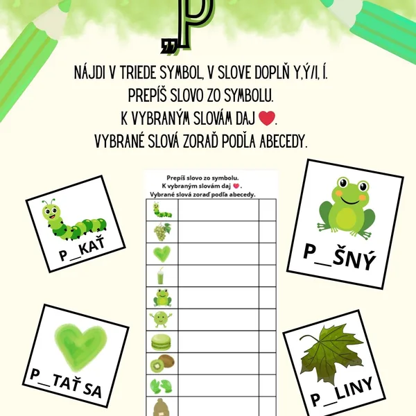 Vybrané slová po P