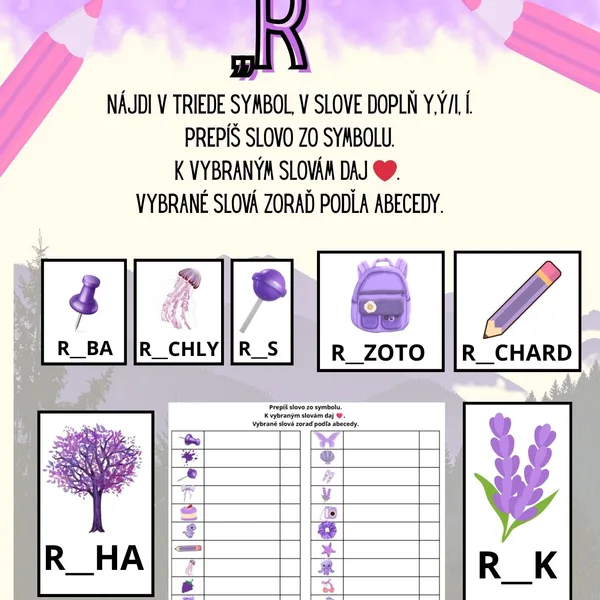 Vybrané slová po R