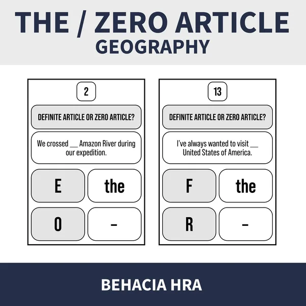 ENG - THE OR ZERO ARTICLE (geography)