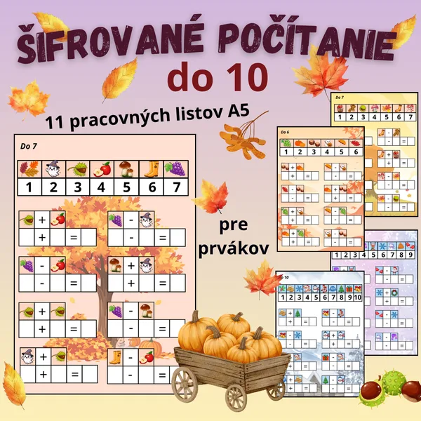 Počítanie do 10 - matematická šifrovačka