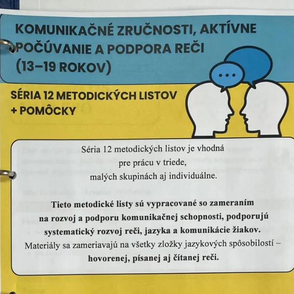 Rozvoj komunikačných schopností, aktívneho počúvania a podpora reči (13–19 rokov)