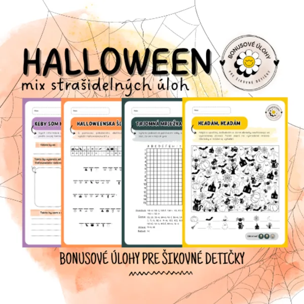 Halloweenske úlohy mix 1 - Bonusové úlohy pre šikovné detičky