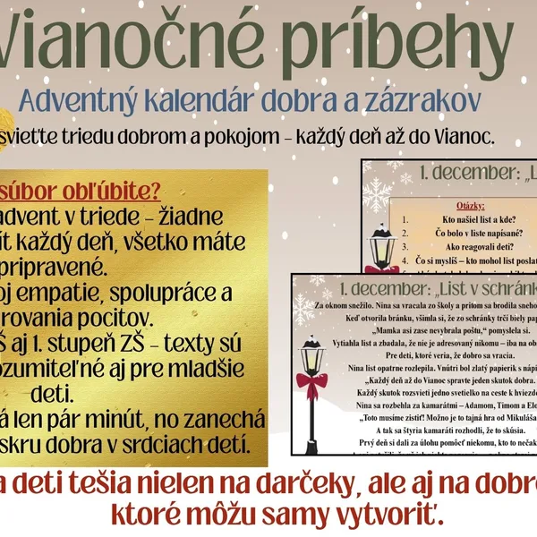 🎄🎁🎄Vianočné príbehy: Adventný kalendár dobra a zázrakov🎄🎁🎄 .zip