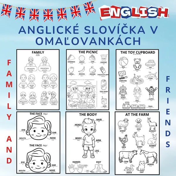 ANGLICKÉ SLOVÍČKA V OMAĽOVANKÁCH